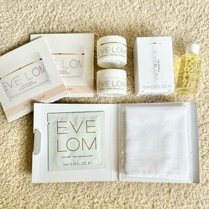 EVE LOM Muslin Cleanser Cloth Time Retreat Radiance Essence Rescue Moisture Mask